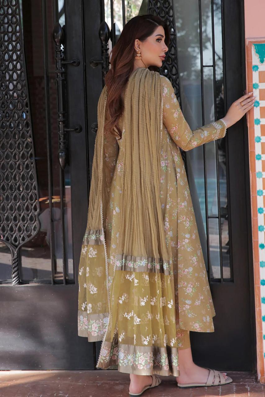 BAROQUE LAWN PRINTED EMBROIDERY DRESS 3 PIECE UNSTITCHED 2290