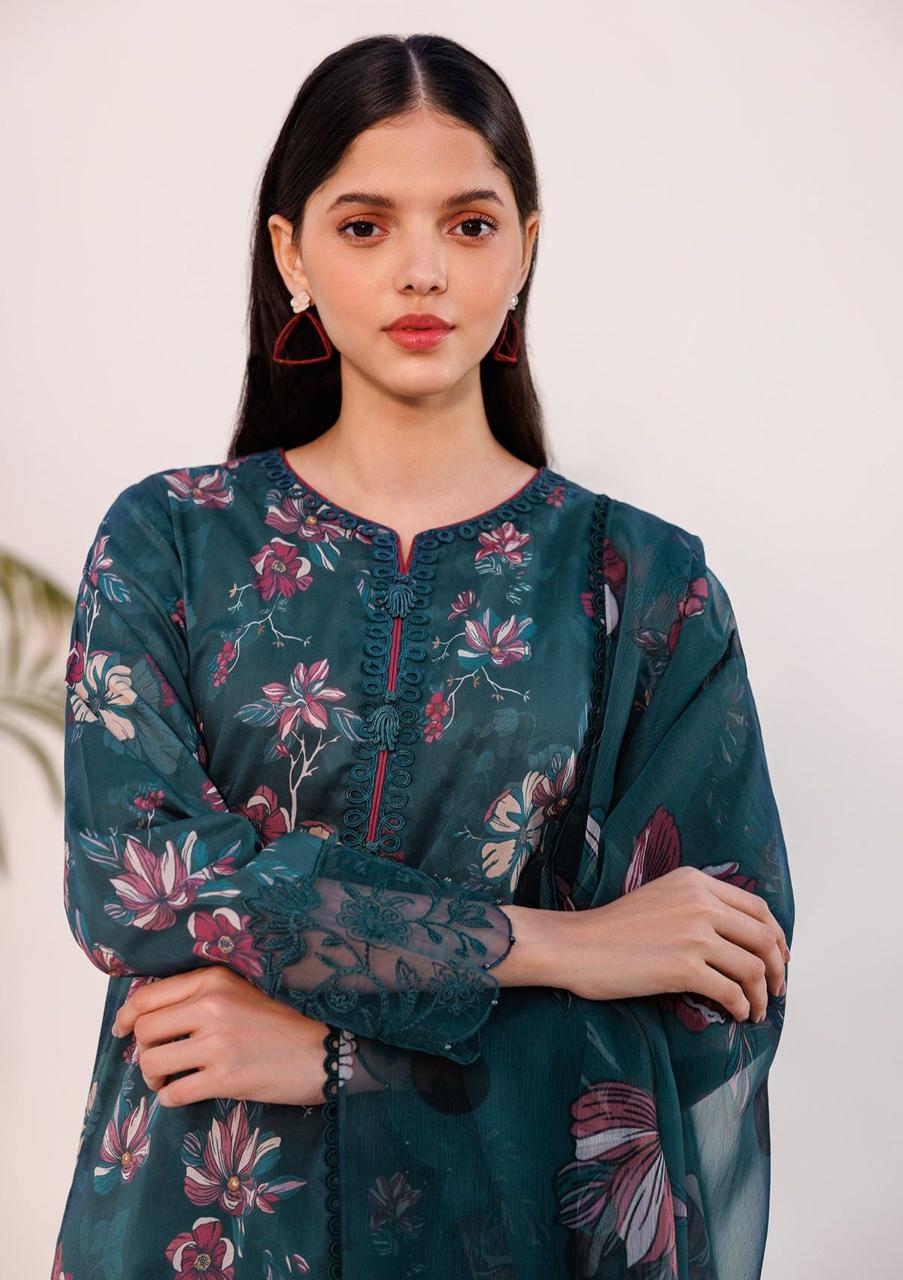 FARASHA LAWN PRINTED EMBROIDERY DRESS 3 PIECE UNSTITCHED