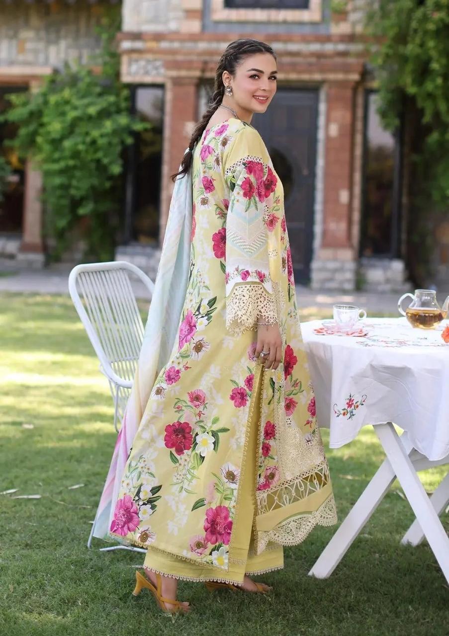 ELAAF LAWN PRINTED EMBROIDERY DRESS 3 PIECE UNSTITCHED