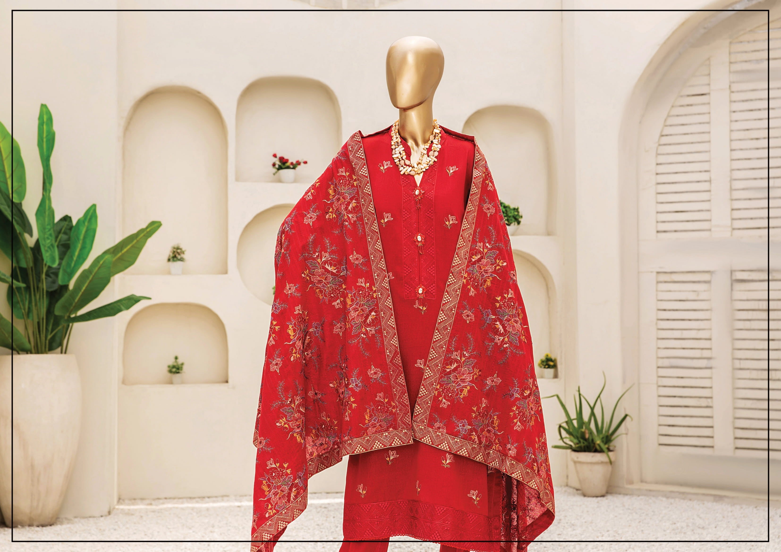 Dukhter Signature Karandi 3 Piece Suit Vol-1 (D-02)