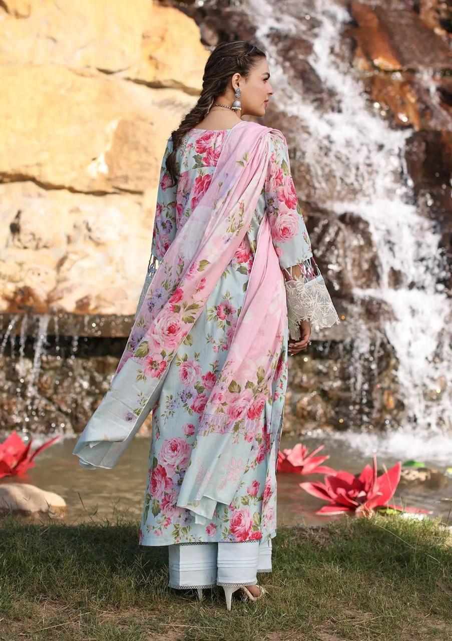 ELAAF LAWN PRINTED EMBROIDERY DRESS 3 PIECE UNSTITCHED