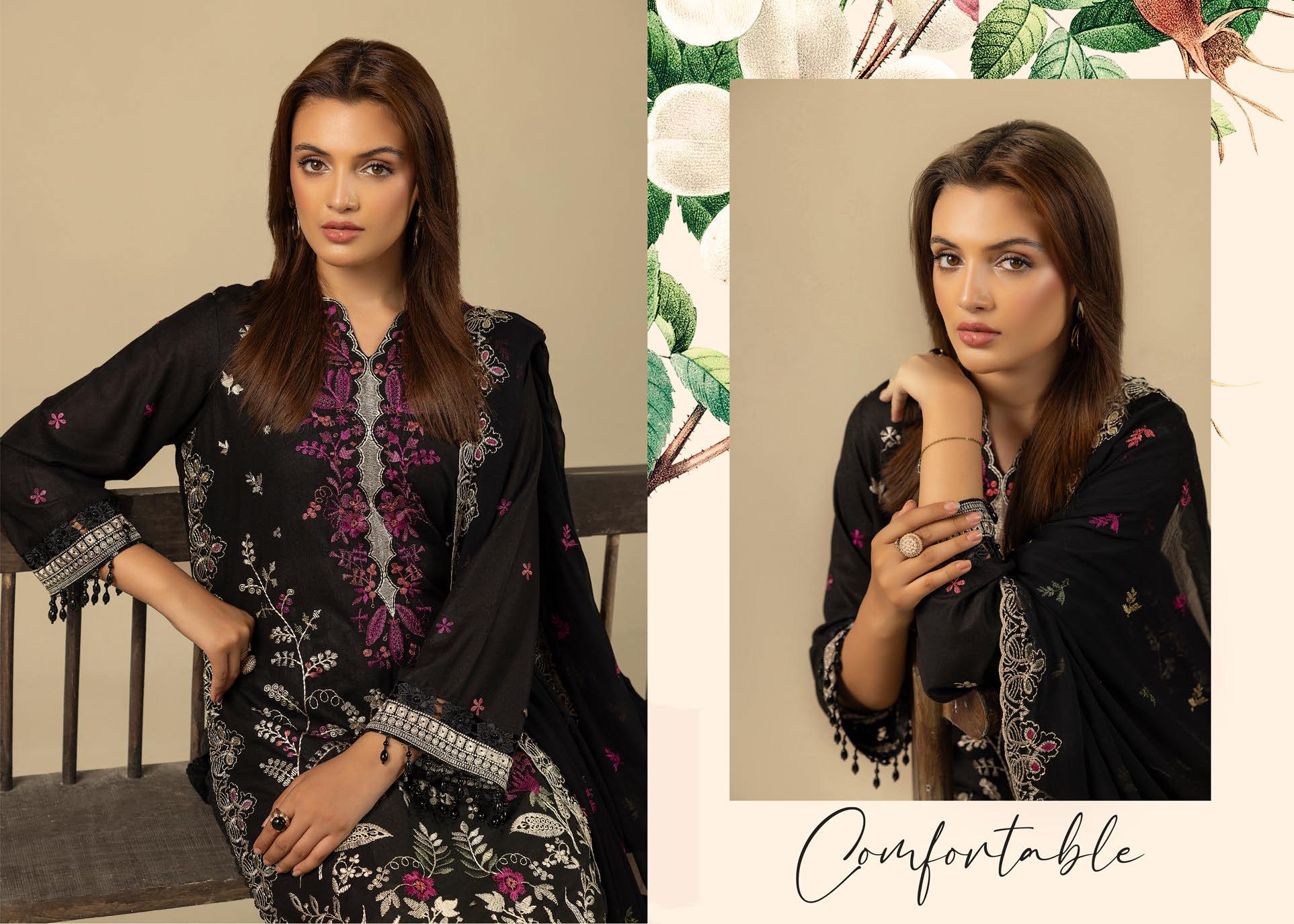 Shaamiyana Signature Karandi 3 Piece Suit (KS-307)