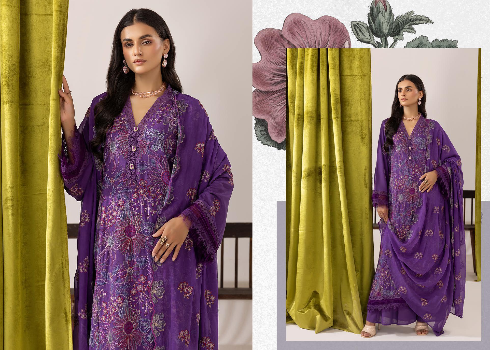 Meharma Embroidered Karandi Collection 3 Piece Suit (M-6)