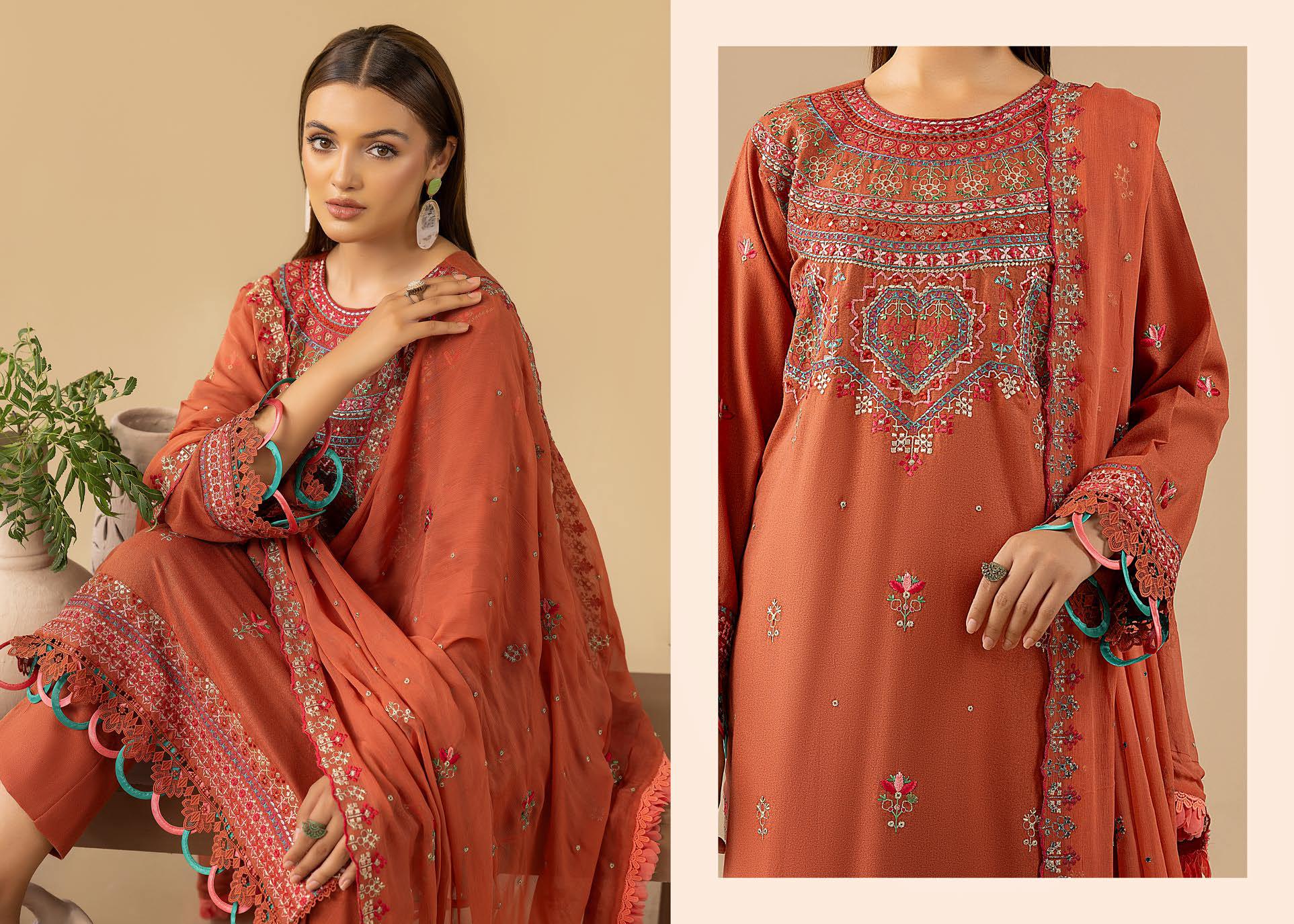 Shaamiyana Signature Karandi 3 Piece Suit (KS-304)