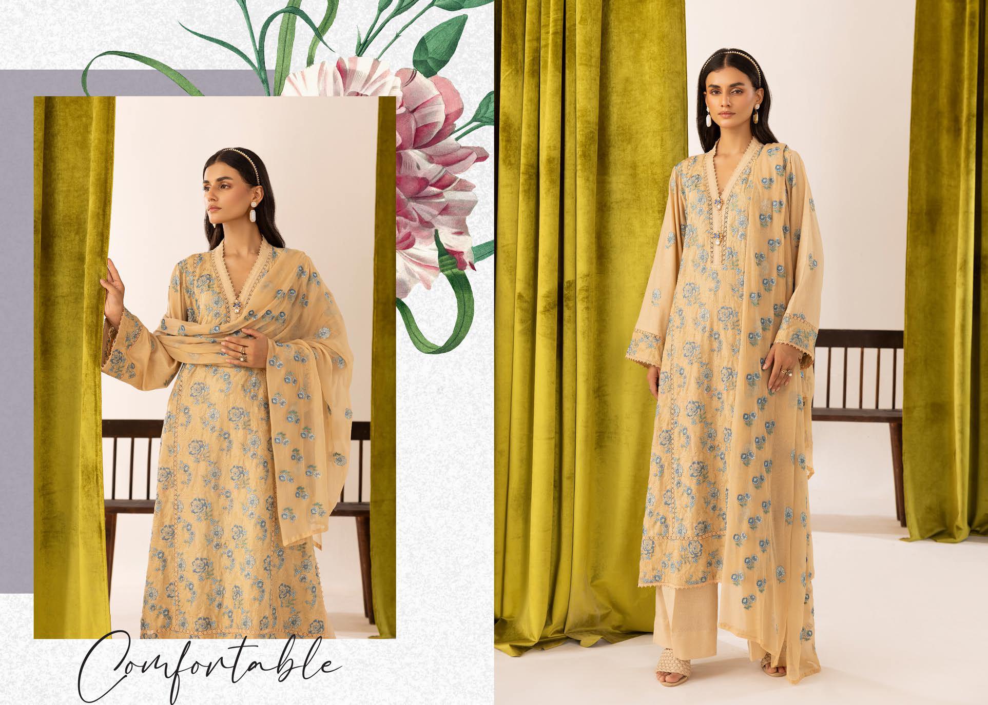 Meharma Embroidered Karandi Collection 3 Piece Suit (M-7)