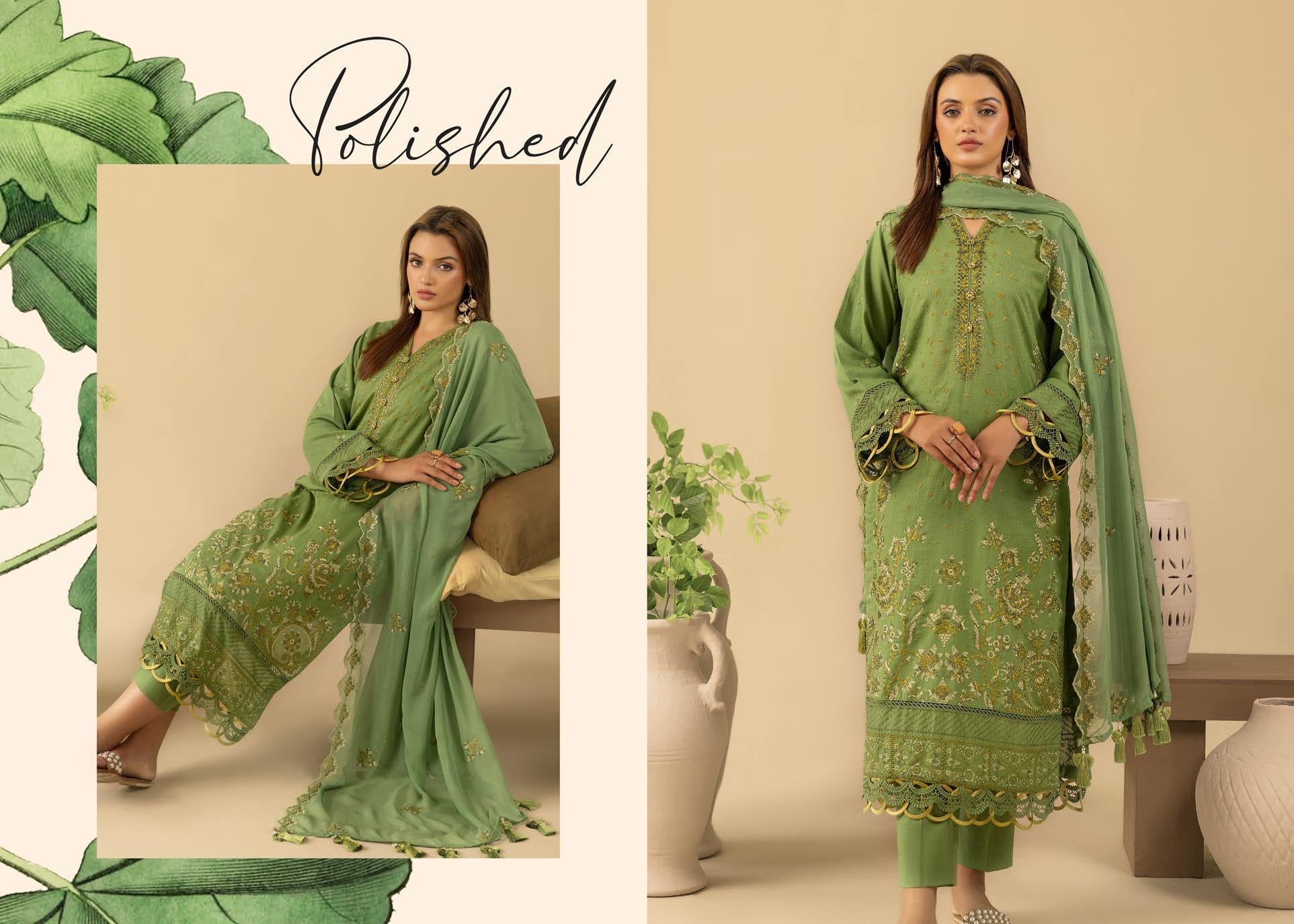 Shaamiyana Signature Karandi 3 Piece Suit (KS-306)