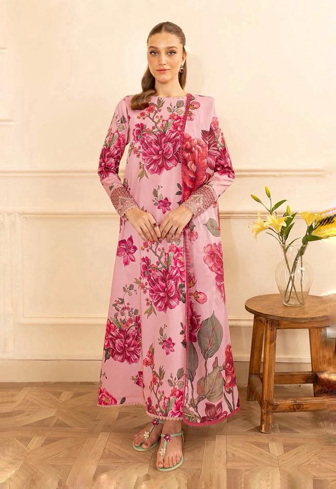 FARASHA LAWN PRINTED EMBROIDERY DRESS 3 PIECE UNSTITCHED 2178