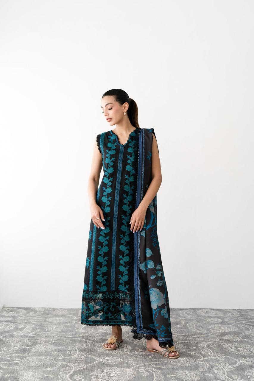 ZEB LAWN EMBROIDERY DRESS 3 PIECE UNSTITCHED 2301