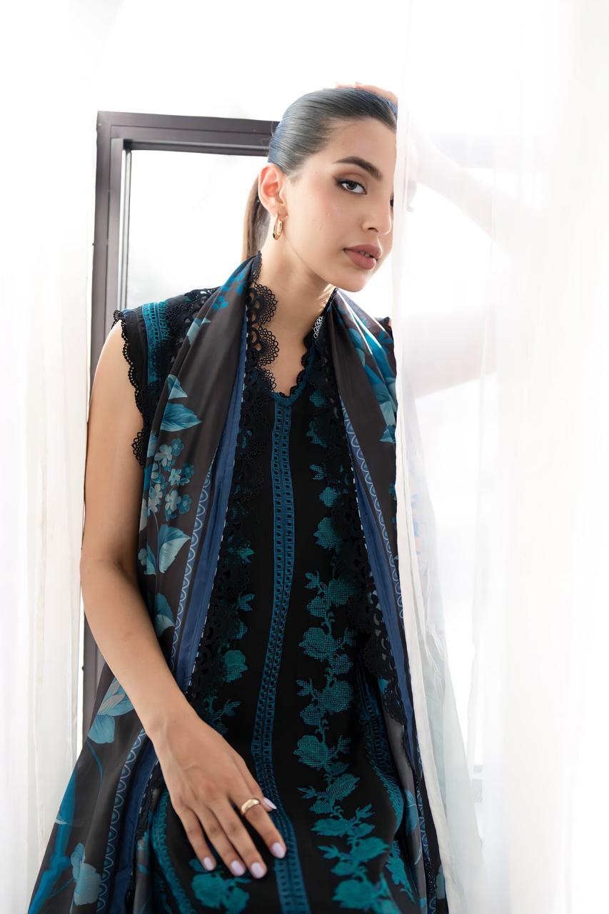 ZEB LAWN EMBROIDERY DRESS 3 PIECE UNSTITCHED 2301