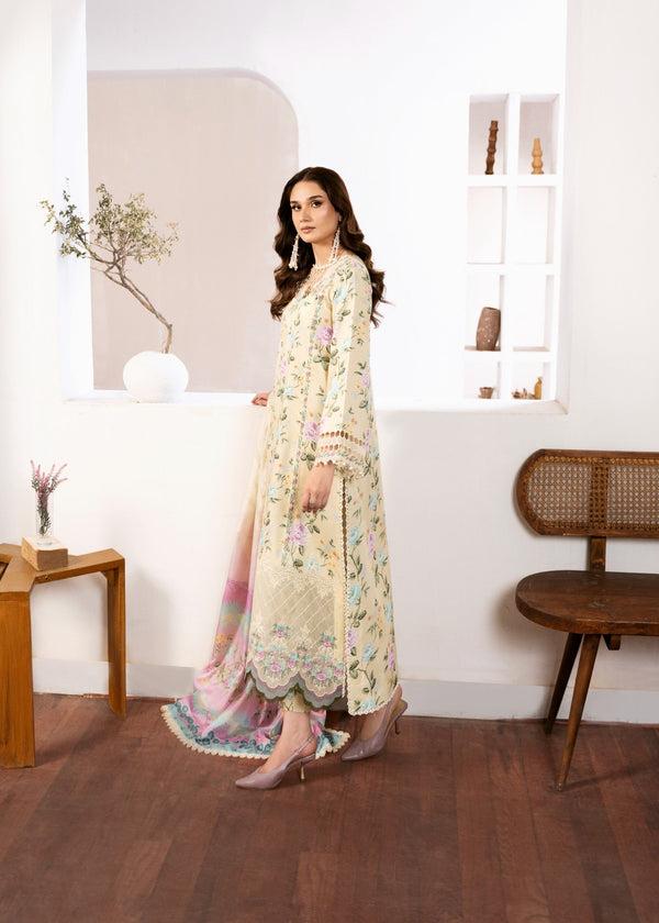 LAAM LAWN EMBROIDERY DRESS 3 PIECE