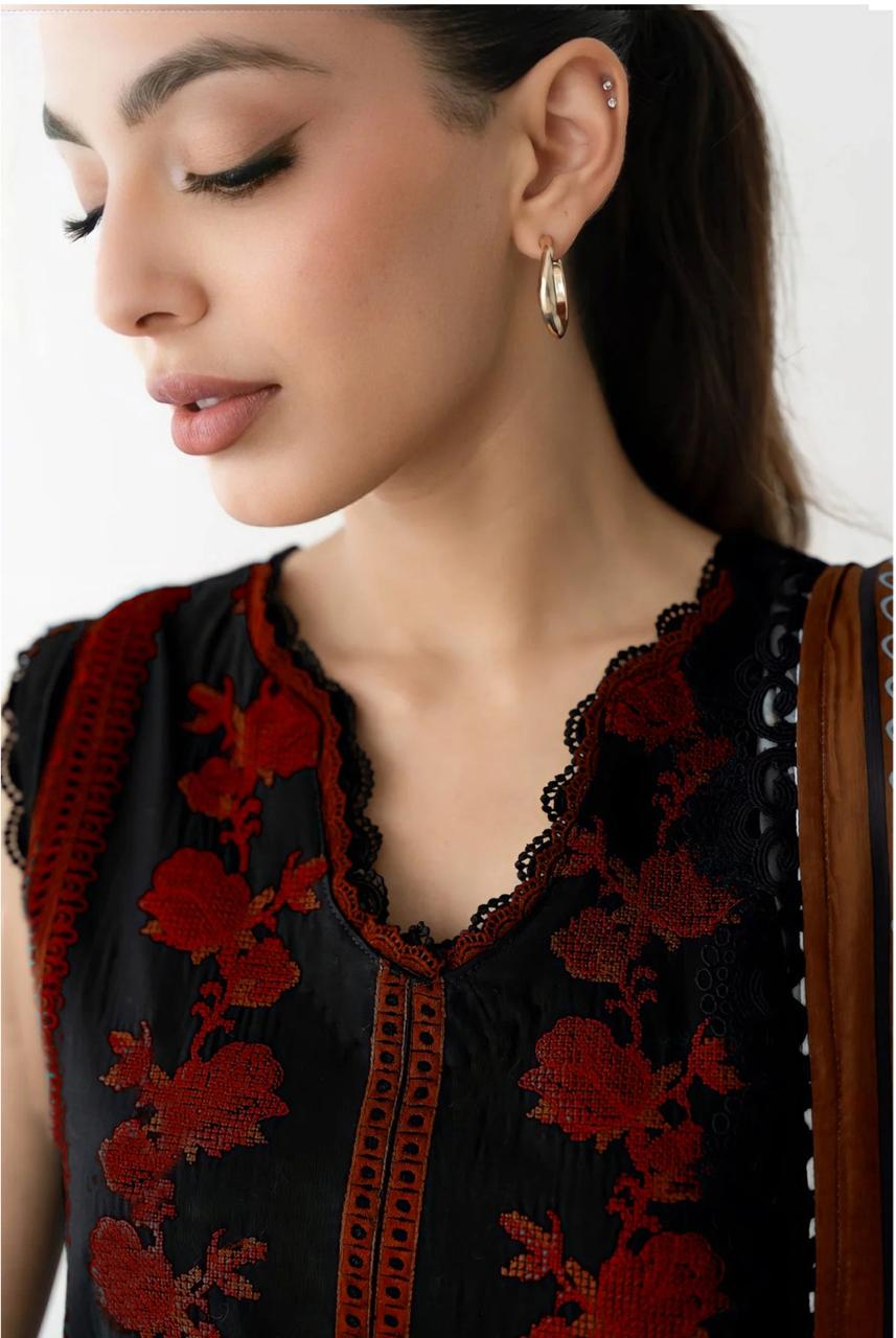 ZEB LAWN EMBROIDERY DRESS 3 PIECE 2301