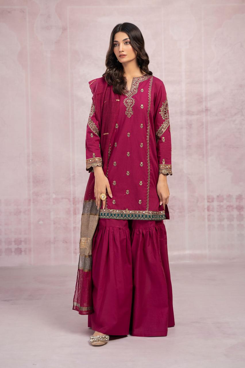 MARIA B LAWN EMBROIDERY DRESS 3 PIECE UNSTITCHED 2144