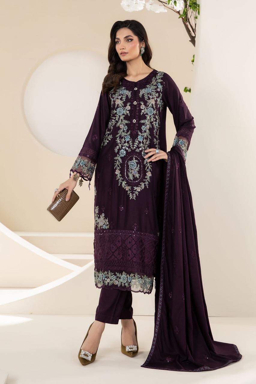 MARIA B LAWN EMBROIDERY DRESS 3 PIECE UNSTITCHED 2221