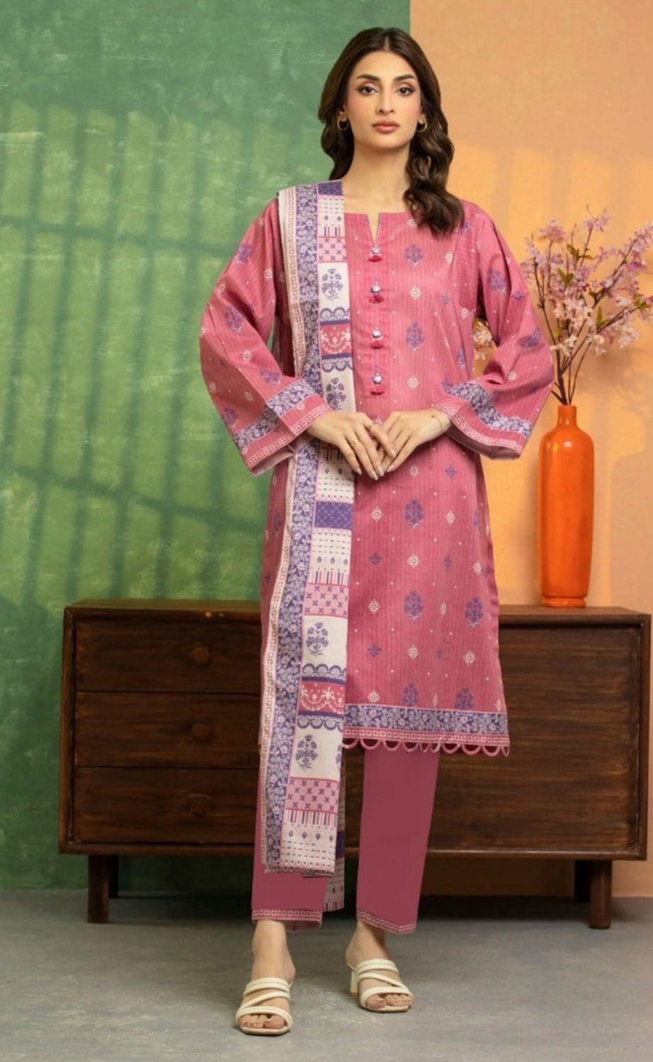 Blush Pink Elegance - 3 Piece Printed Lawn Suit | Graceful Summer Attire