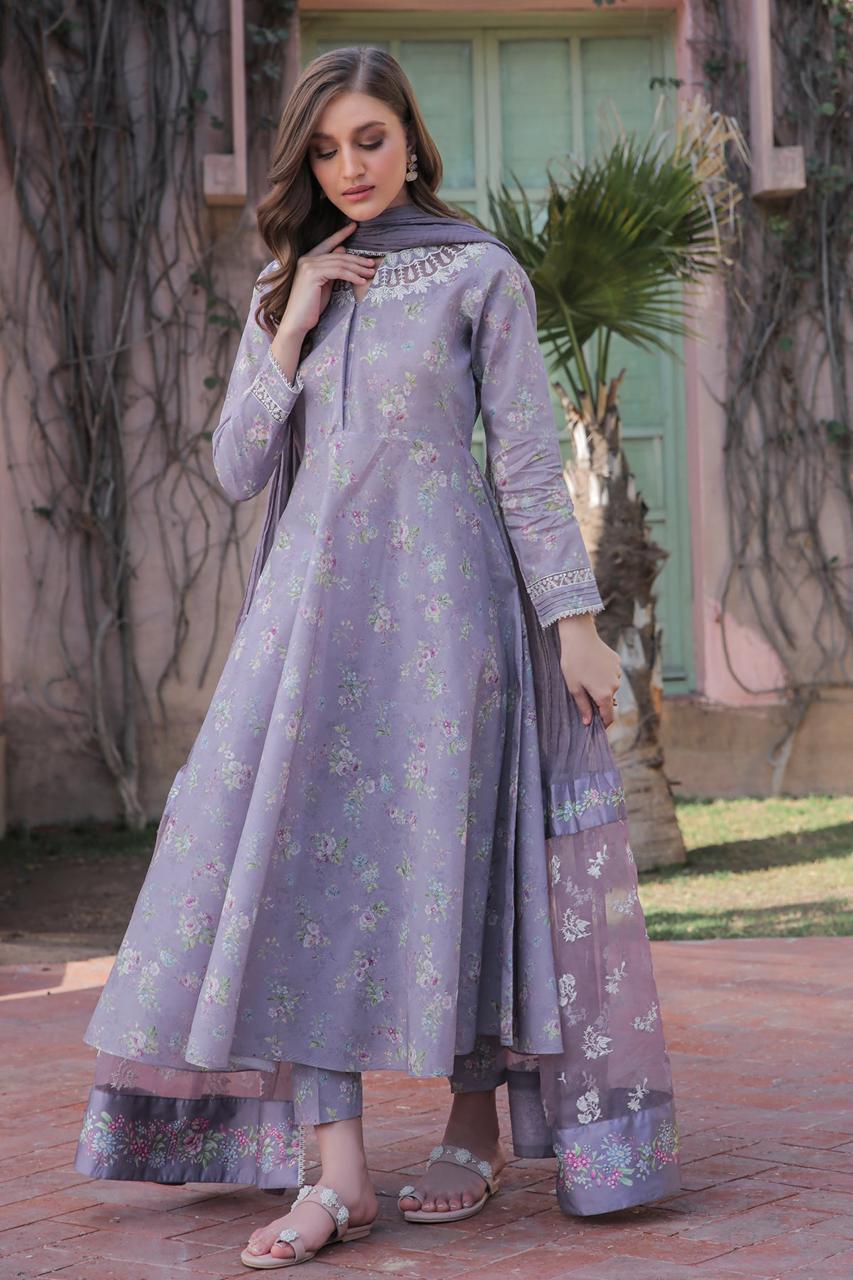 BAROQUE LAWN PRINTED EMBROIDERY DRESS 3 PIECE UNSTITCHED