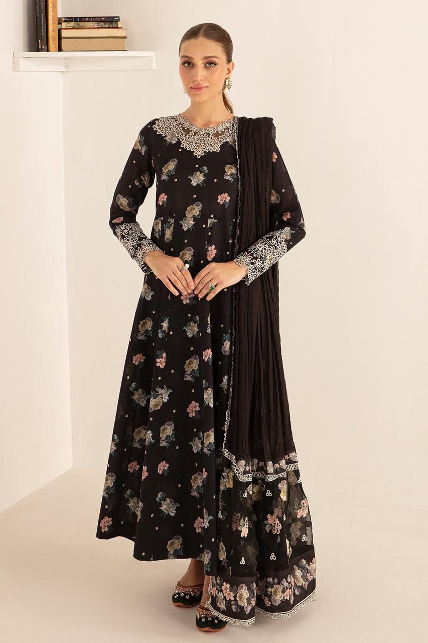 BAROQUE LAWN PRINTED EMBROIDERY DRESS 3 PIECE UNSTITCHED