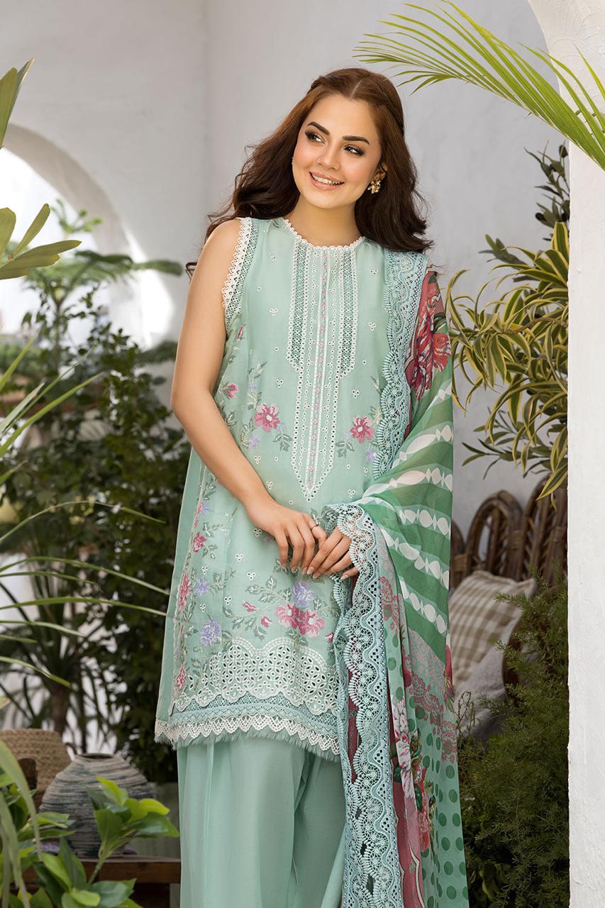 SOBIA NAZIR LAWN PRINTED EMBROIDERY DRESS 3 PIECE UNSTITCHED