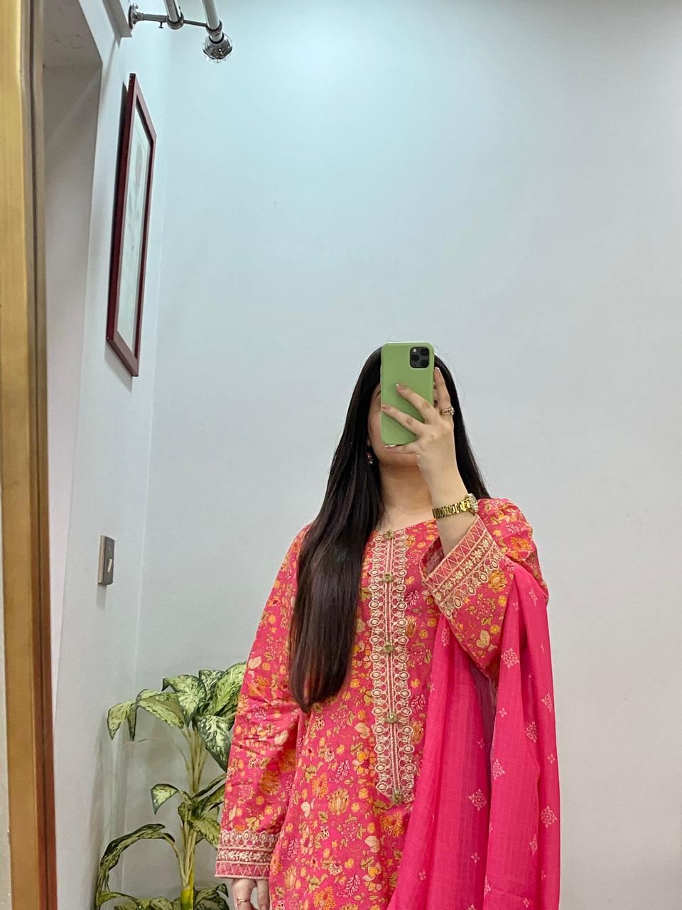 AIZAH LAWN EMBROIDERY DRESS 3 PIECE 2284
