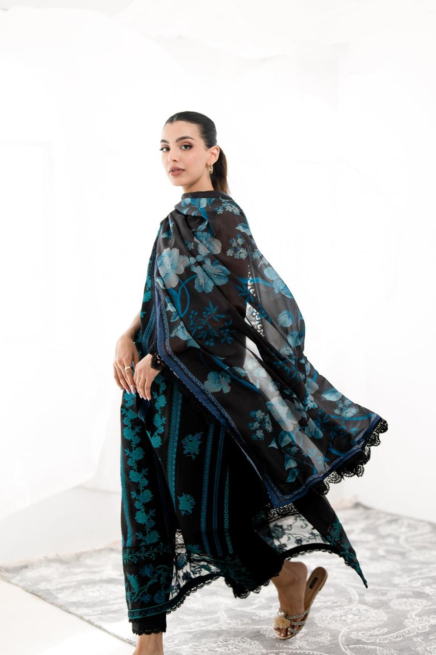 ZEB LAWN EMBROIDERY DRESS 3 PIECE UNSTITCHED 2301