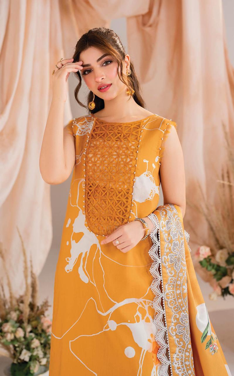 ASIFA NABEEL LAWN PRINTED EMBROIDERY DRESS 3 PIECE UNSTITCHED