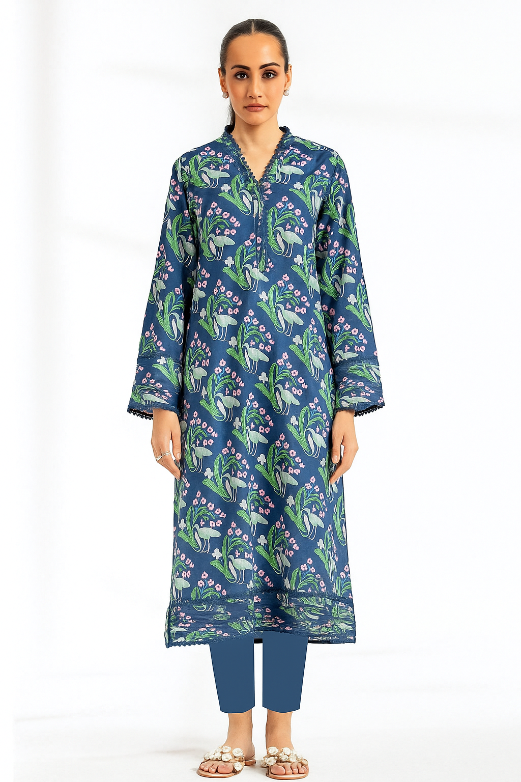 Blue Blossom - 3 Piece Printed Lawn Suit | Summer Collection 2025