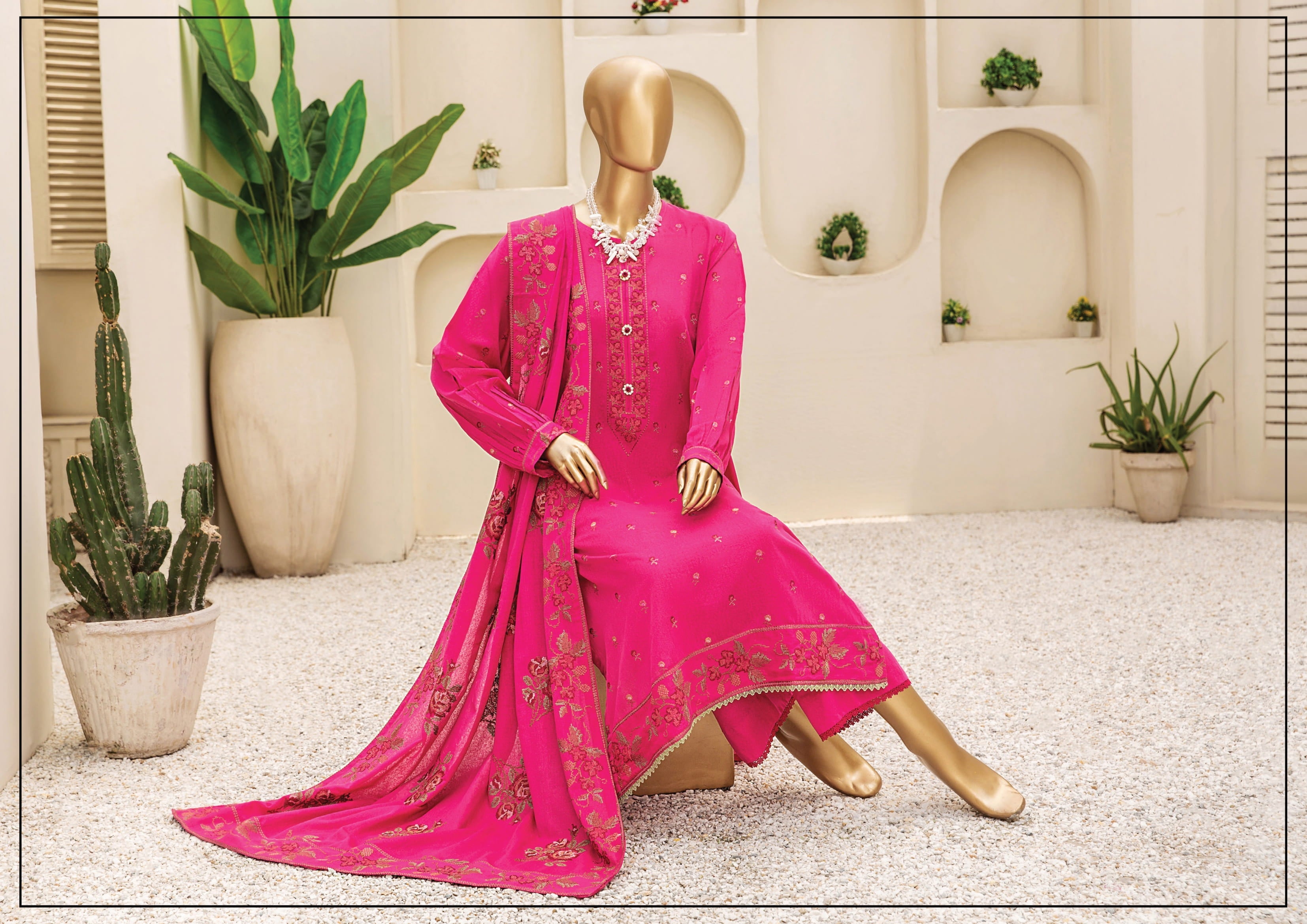 Dukhter Signature Karandi 3 Piece Suit Vol-1 (D-04)