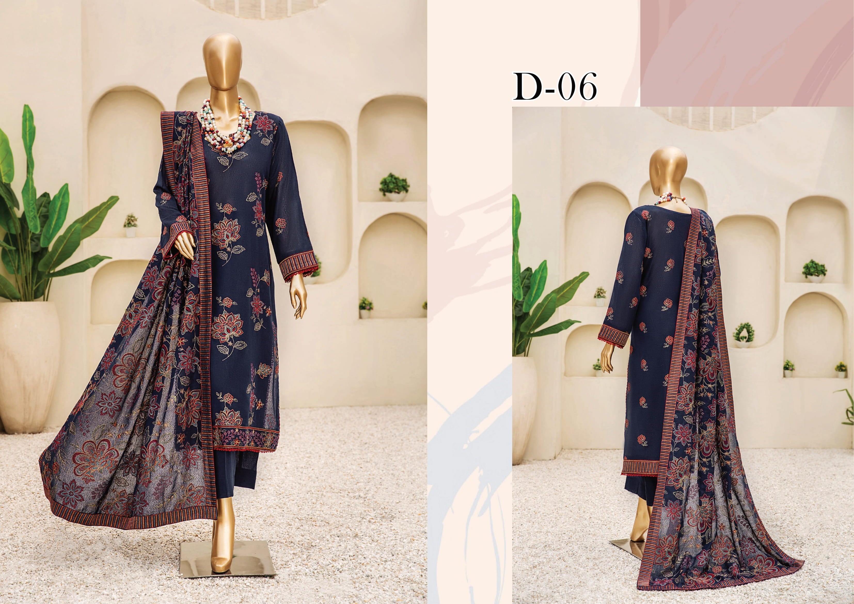 Dukhter Signature Karandi 3 Piece Suit Vol-1 (D-06)