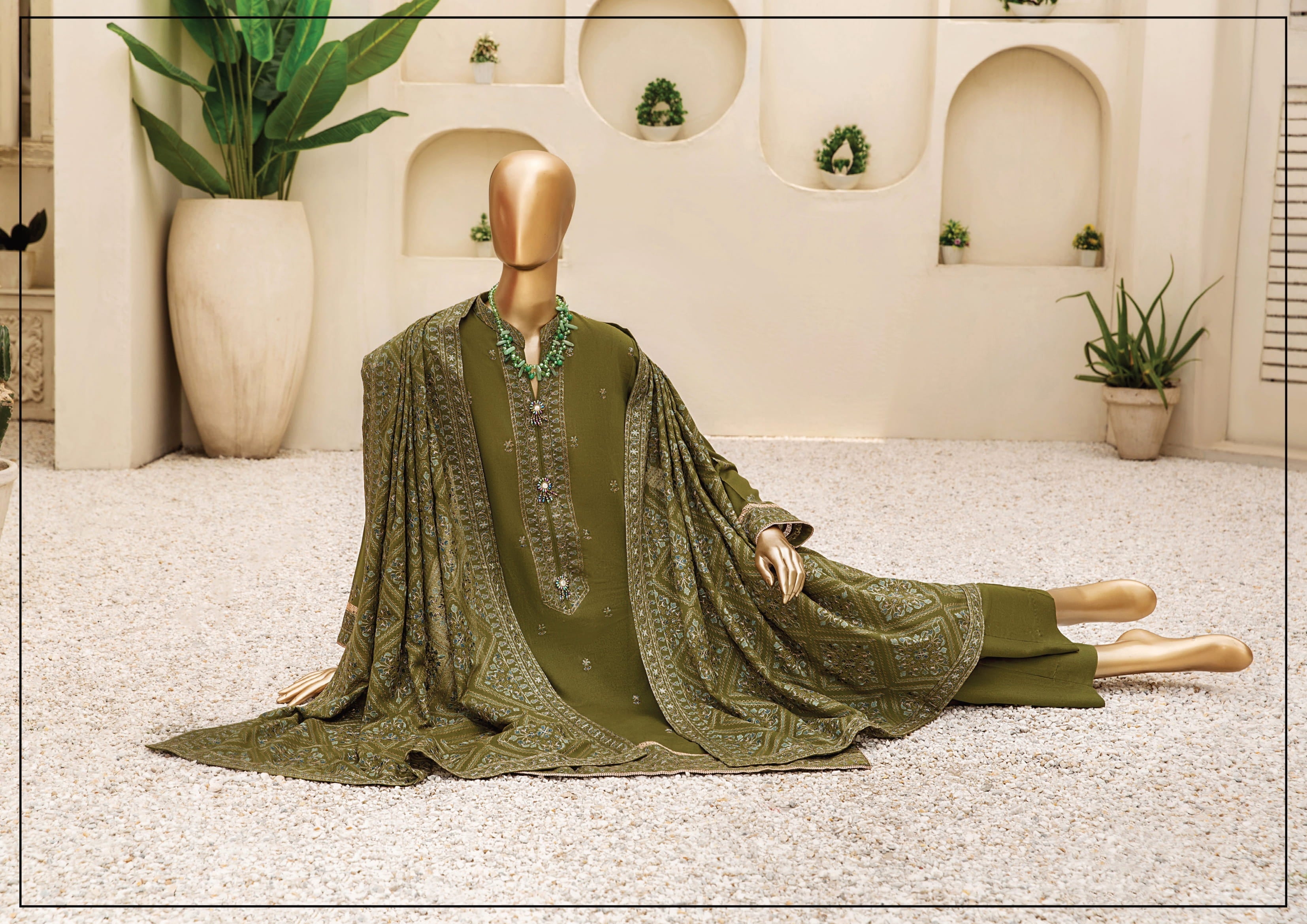 Dukhter Signature Karandi 3 Piece Suit Vol-1 (D-08)