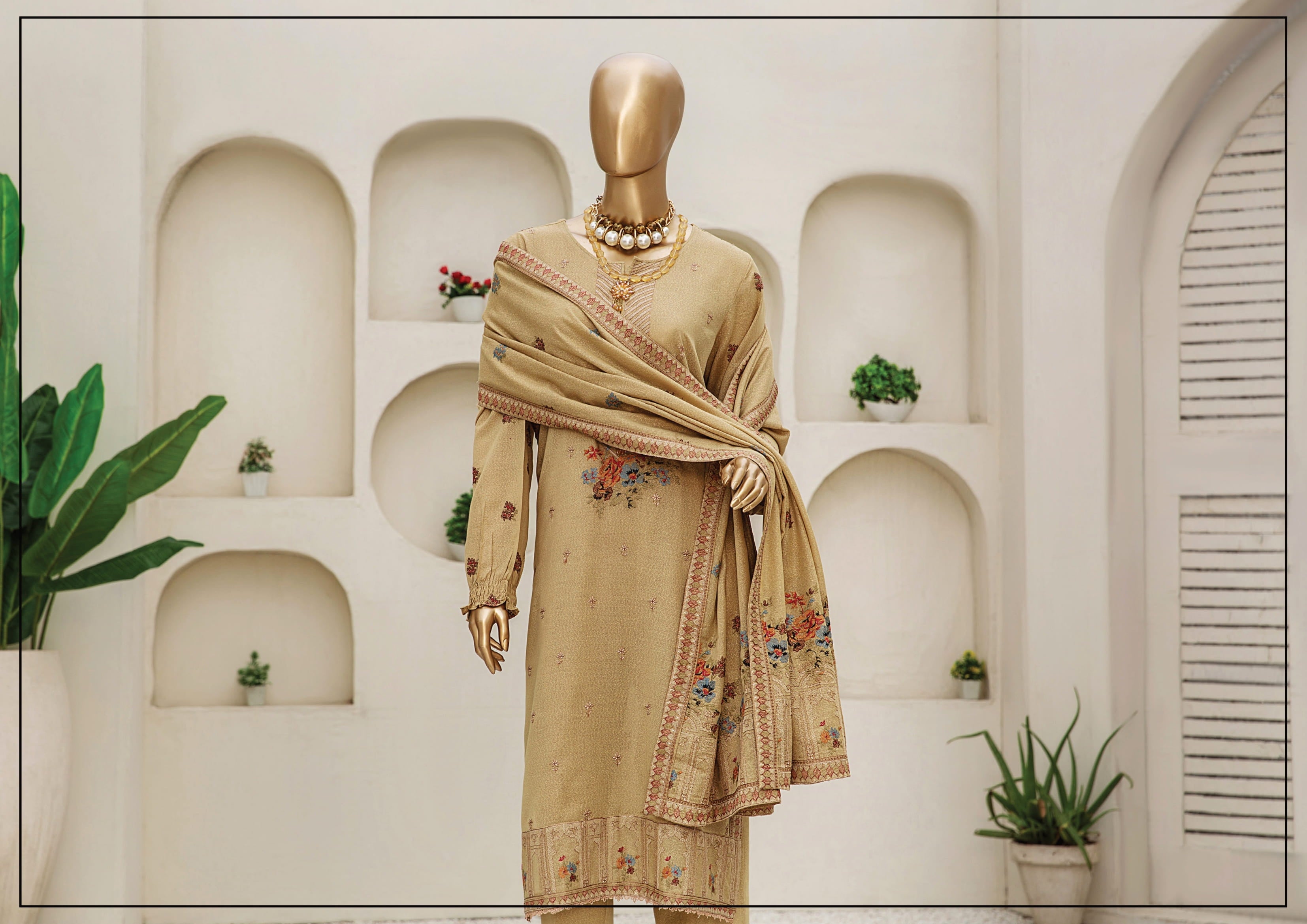 Dukhter Signature Karandi 3 Piece Suit Vol-1 (D-12)