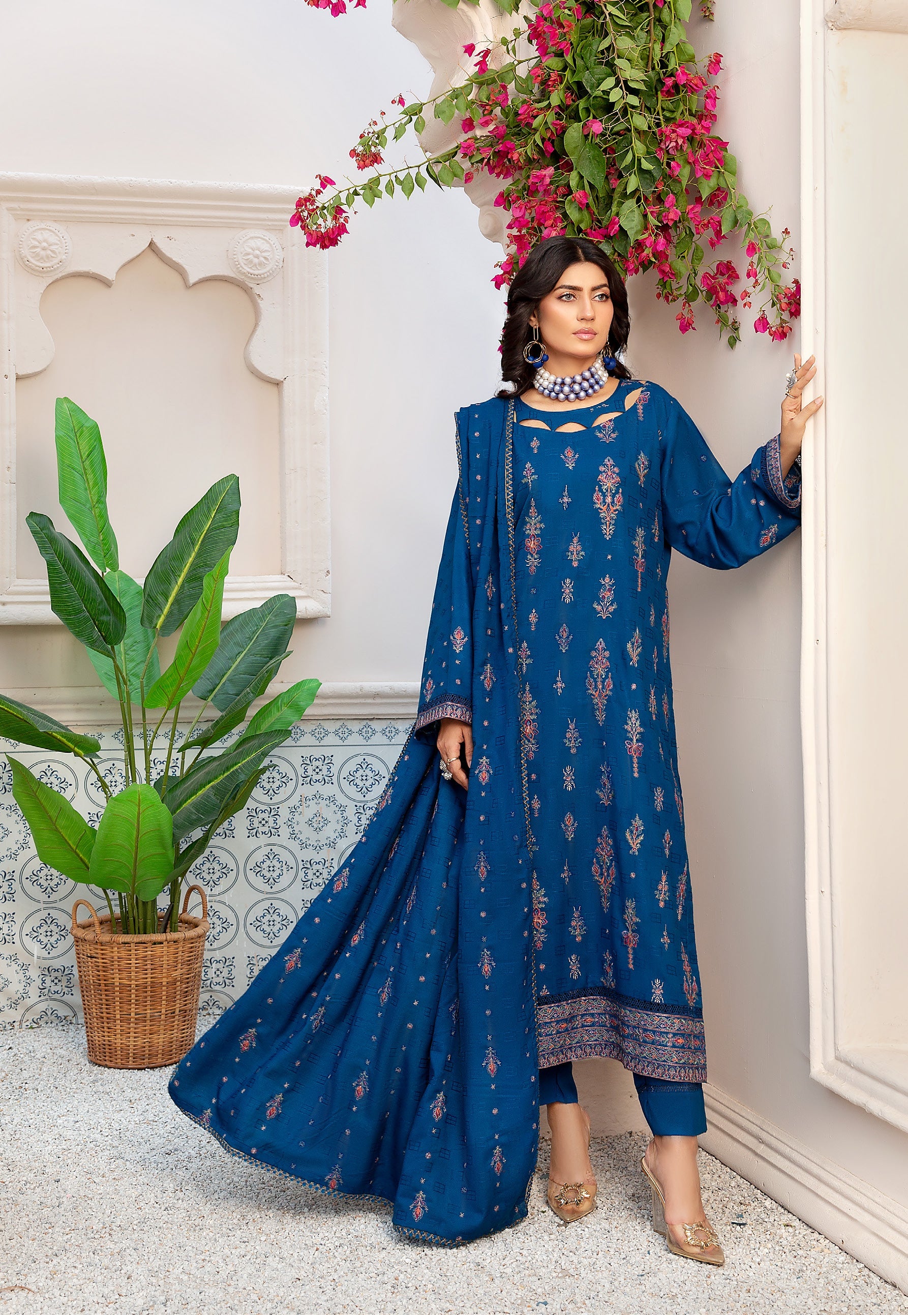 Khubsoorat Dhanak Premium 3piece suit D-03