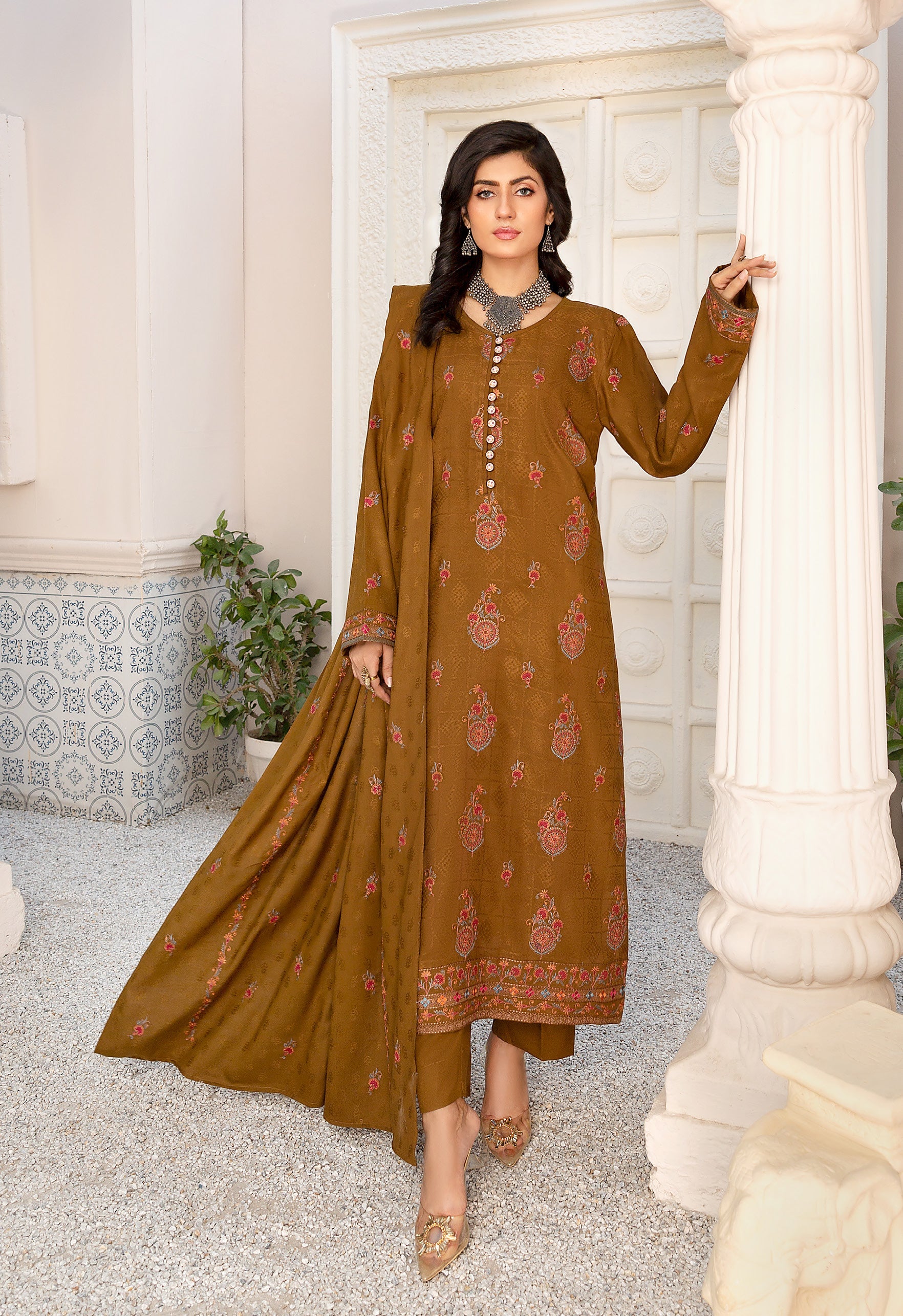 Khubsoorat Dhanak Premium 3piece suit D-07