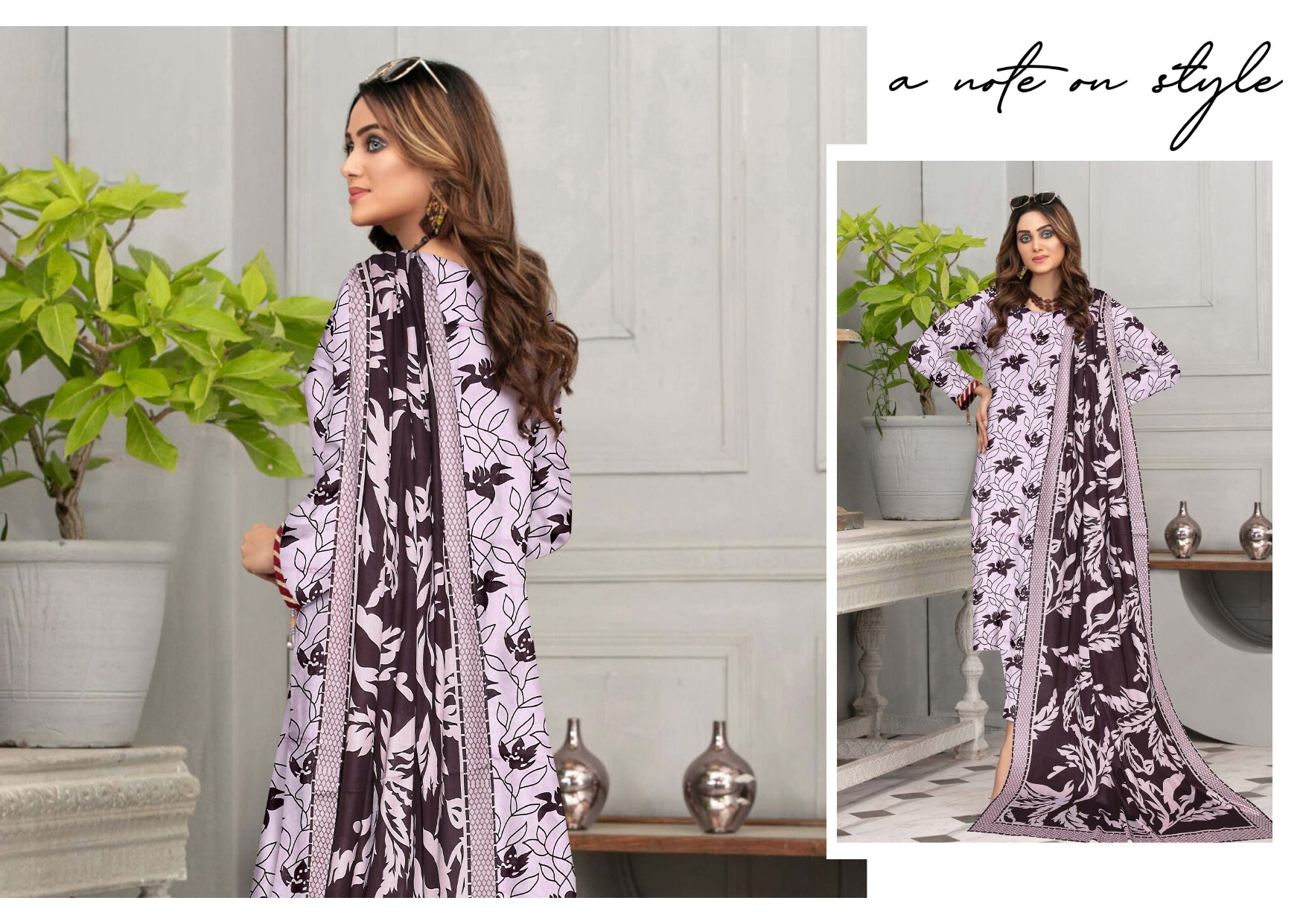 Maria B Lawn Summer Collection 2025 – 3-Piece Suit (Lilac Blossom)