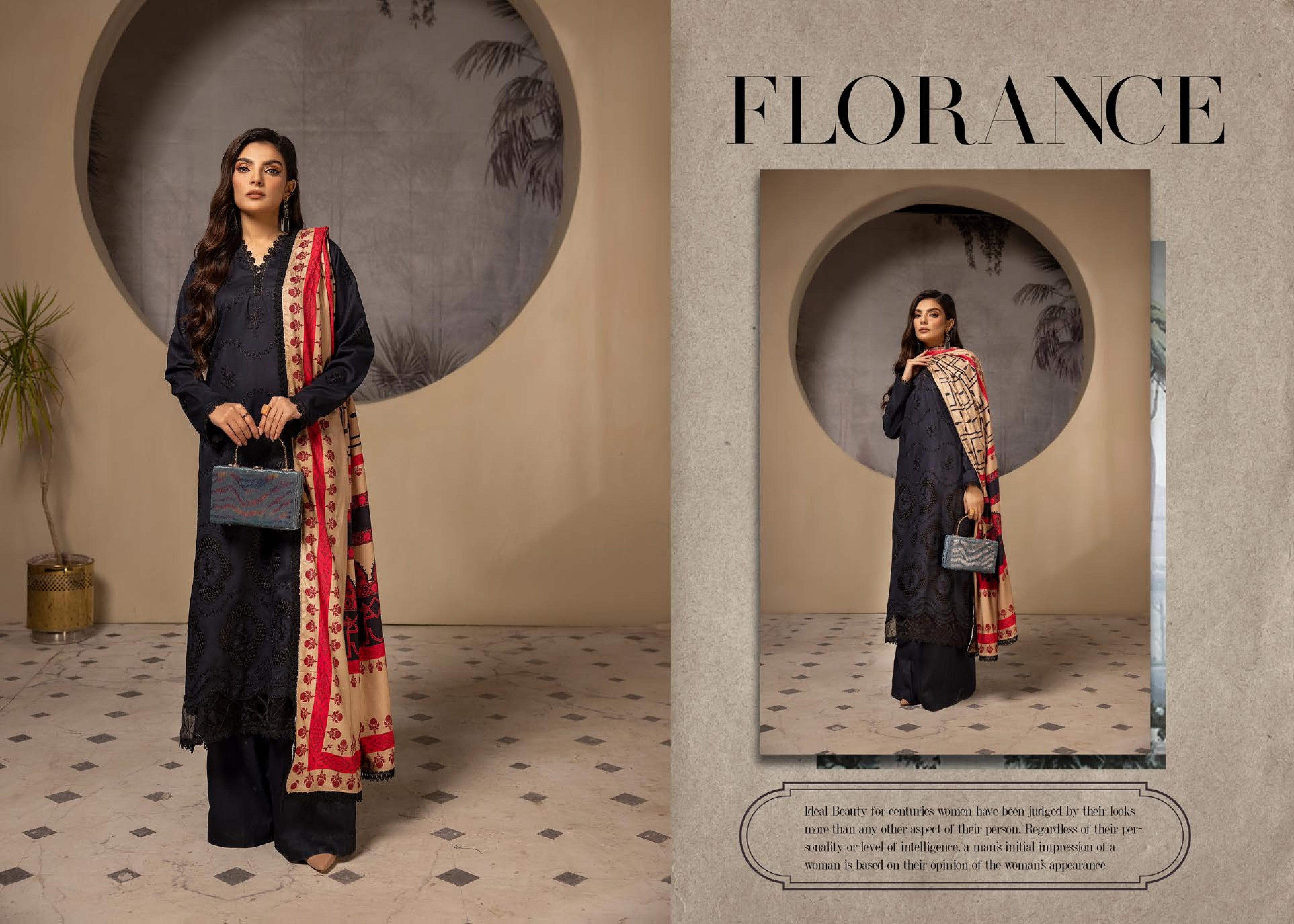 Mehak Embroidered Slub 3 Piece Suit (M-07)