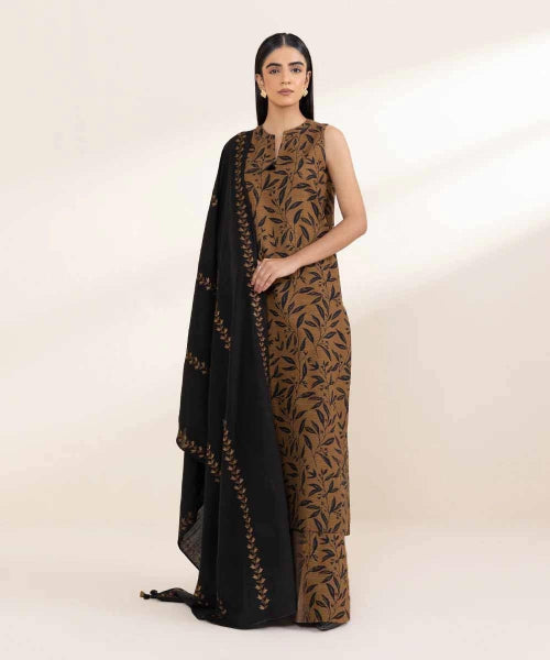 Sapphire Lawn – BANA DORA 2025 (Rust Brown Printed)