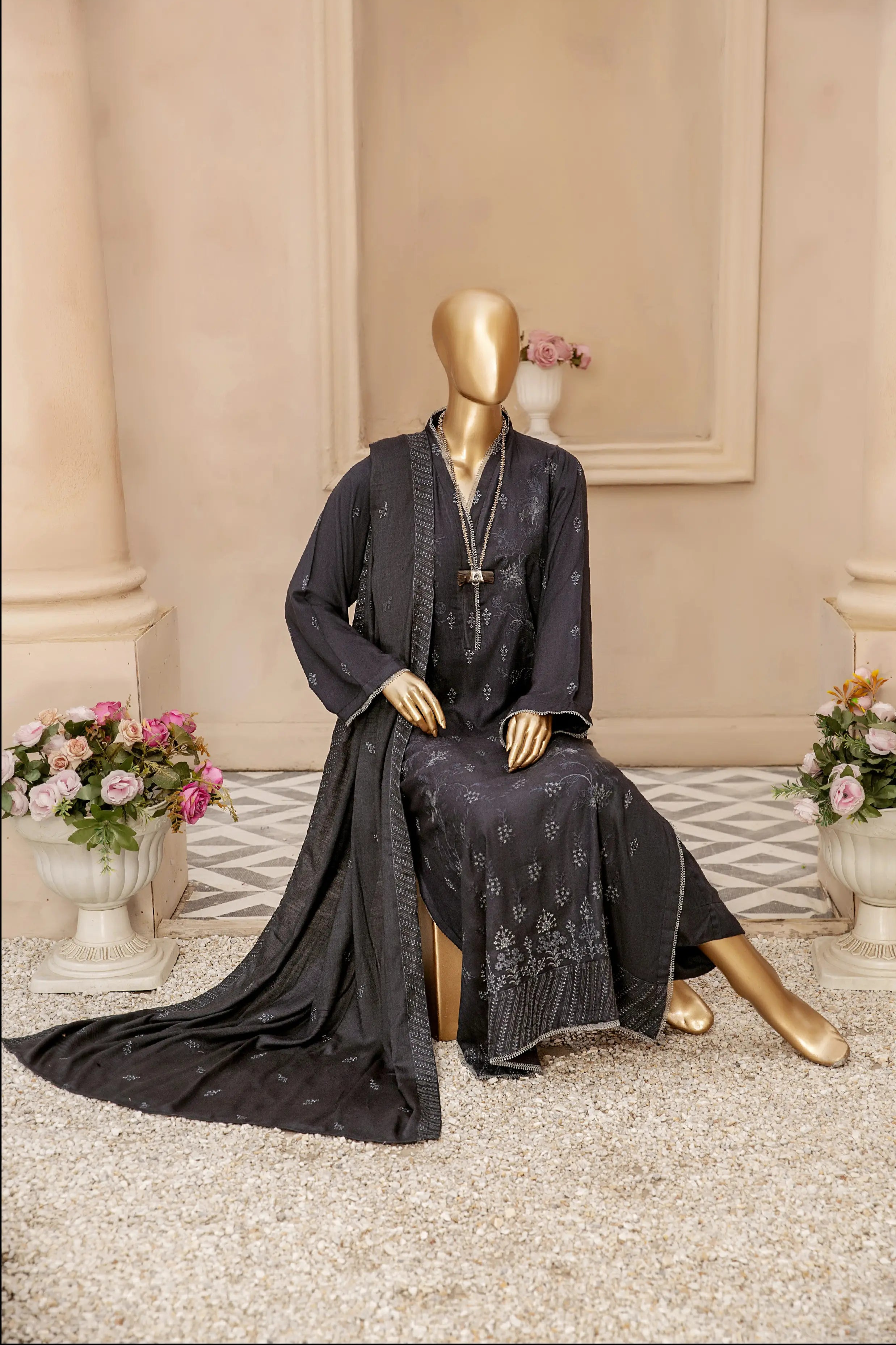 Umdah Peach Leather 3 Piece Suit Vol-1 (D-06)