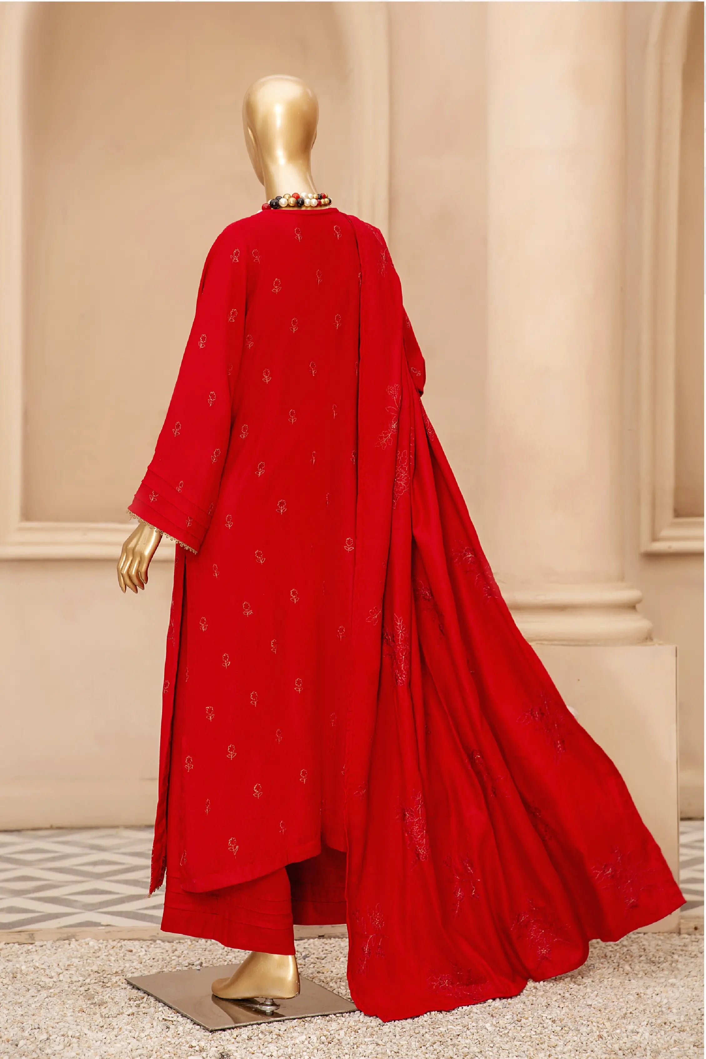 Umdah Peach Leather 3 Piece Suit Vol-1 (D-03)
