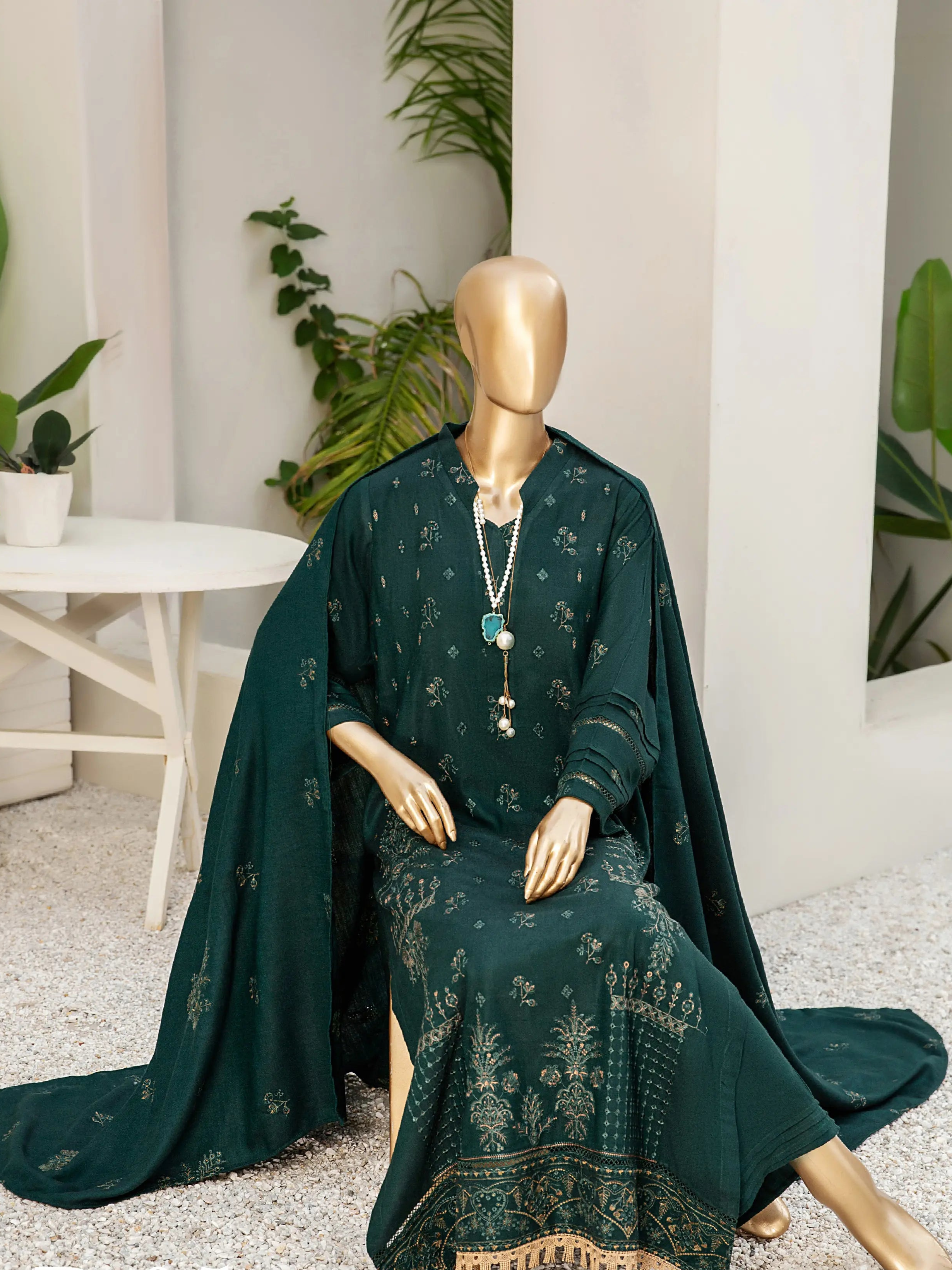 Umdah Peach Leather 3 Piece Suit Vol-2 (D-05)