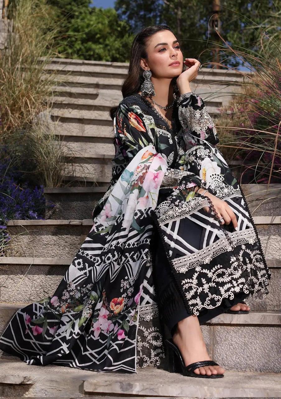 ELAAF LAWN PRINTED EMBROIDERY DRESS 3 PIECE UNSTITCHED