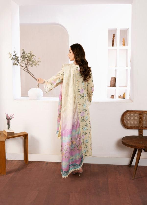 LAAM LAWN EMBROIDERY DRESS 3 PIECE