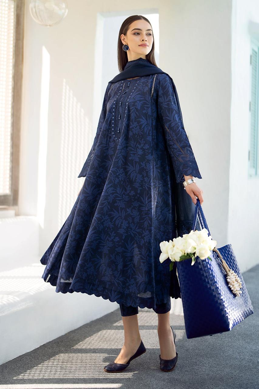 BAROQUE LAWN PRINTED EMBROIDERY DRESS 3 PIECE UNSTITCHED