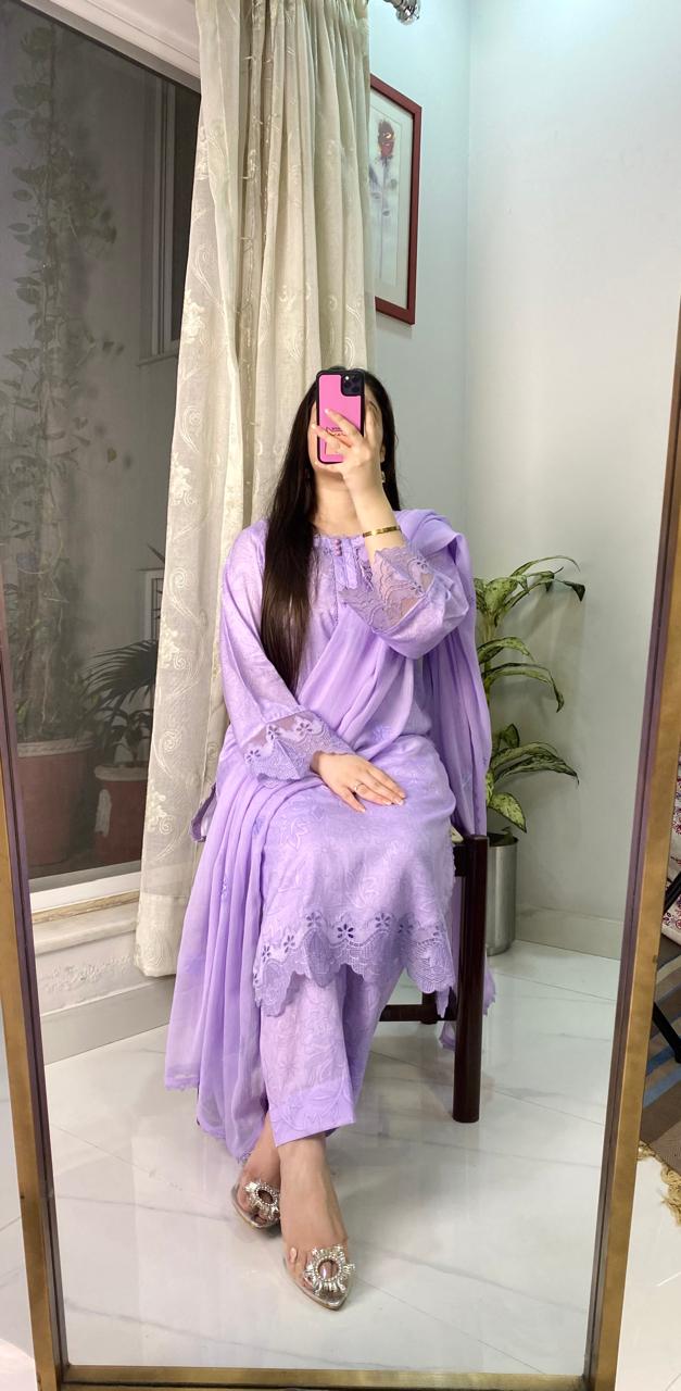 MARIA B LAWN EMBROIDERY DRESS 3 PIECE  2330