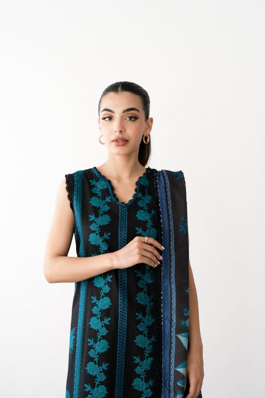 ZEB LAWN EMBROIDERY DRESS 3 PIECE UNSTITCHED 2301
