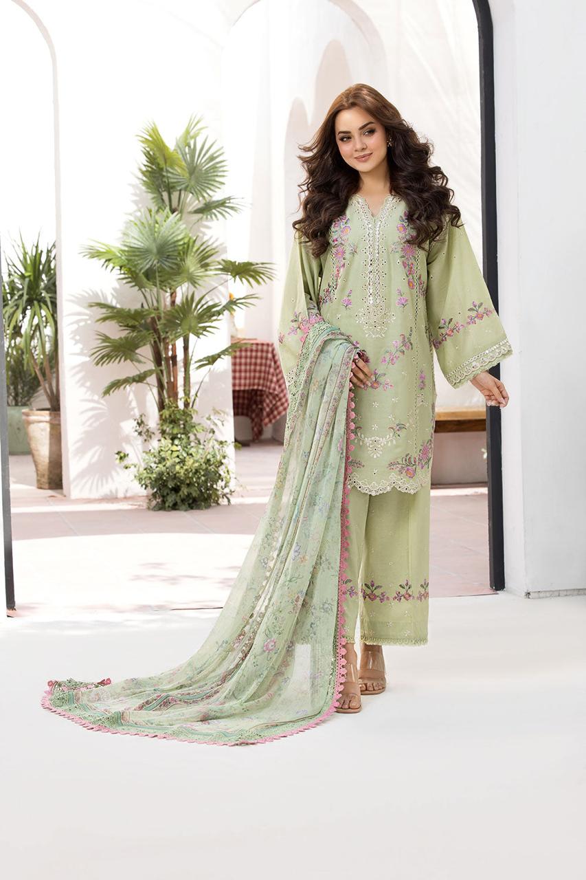 SOBIA NAZIR LAWN PRINTED EMBROIDERY DRESS 3 PIECE UNSTITCHED