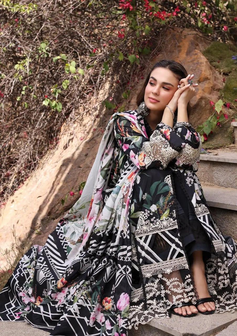 ELAAF LAWN PRINTED EMBROIDERY DRESS 3 PIECE UNSTITCHED