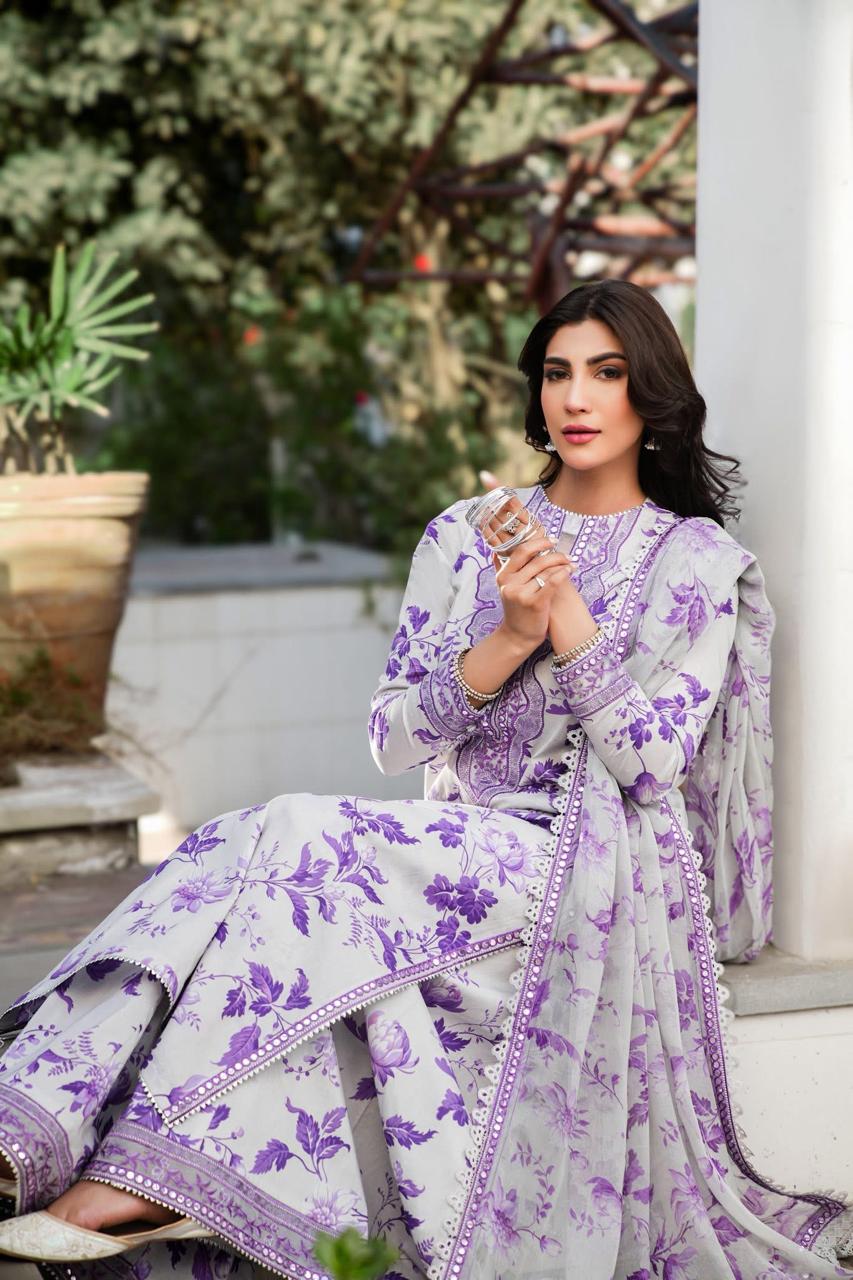 ANEELAS PRINTED LAWN EMBROIDERY DRESS 3 PIECE 2315