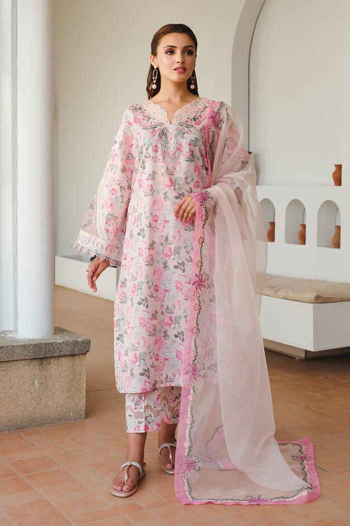 BAROQUE LAWN PRINTED EMBROIDERY DRESS 3 PIECE UNSTITCHED