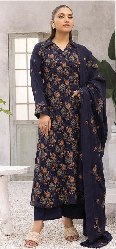 Rawayat Embroidered Peach Leather 3 Piece Suite (RP-04)