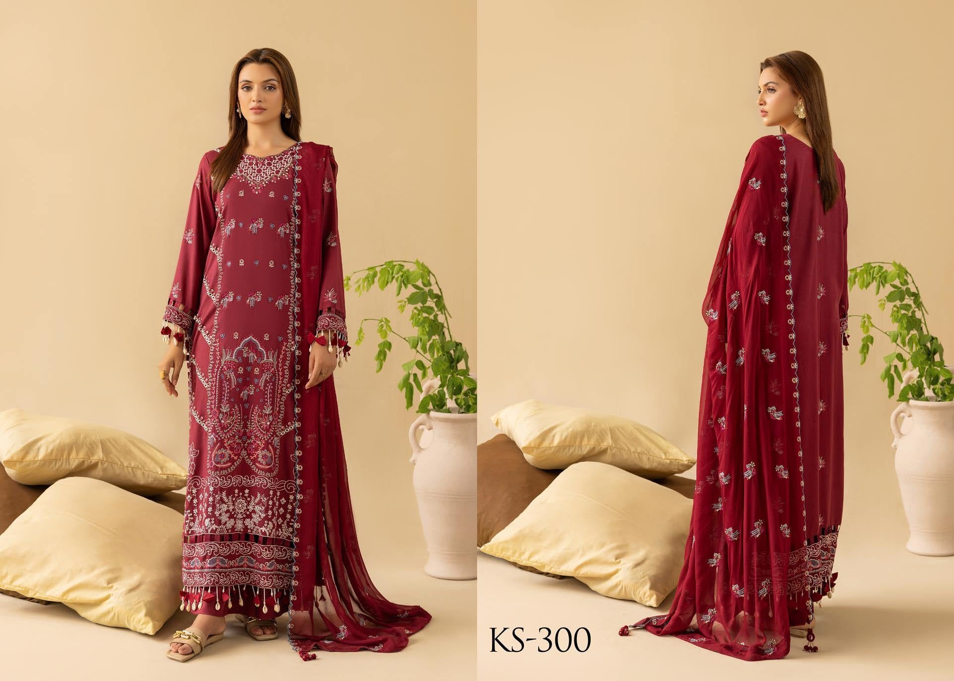Shaamiyana Signature Karandi 3 Piece Suit (KS-300)