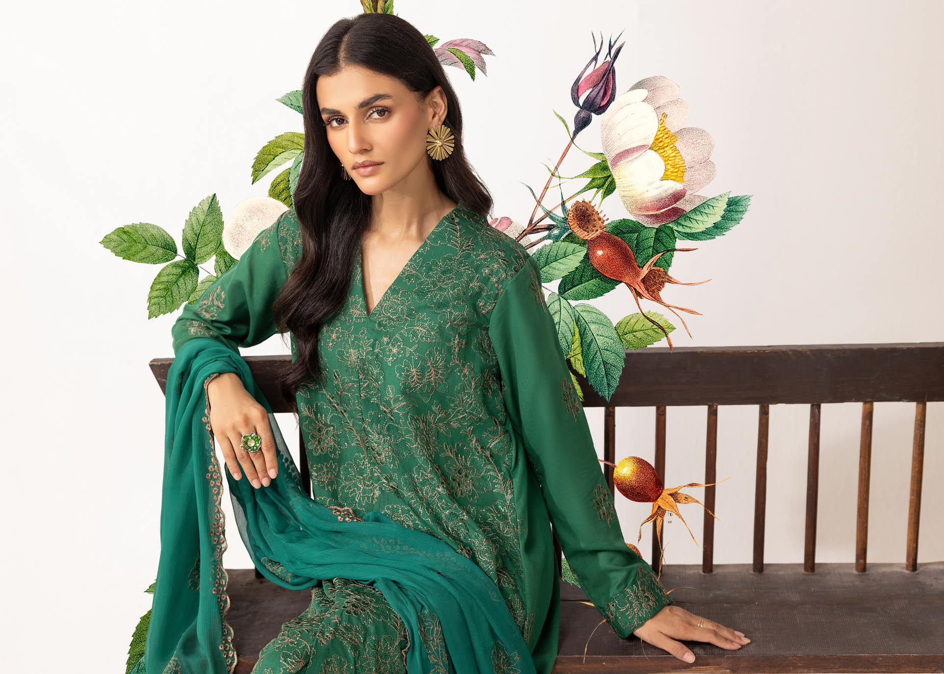 Meharma Embroidered Karandi Collection 3 Piece Suit (M-3)