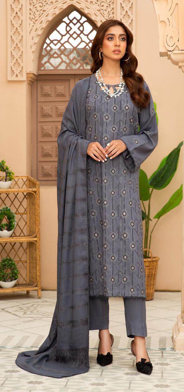 Nur Premium Dhanak 3 Piece Suit (N-05)
